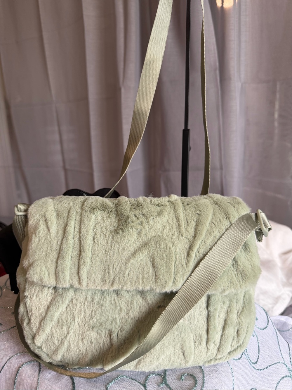 Nike Plush Light Green Crossbody Bag